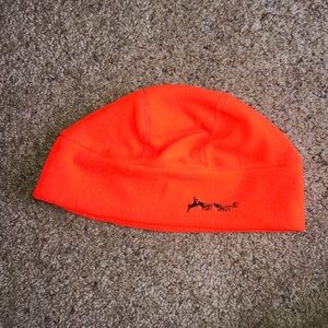 Neon Orange Fleece hat & gloves set